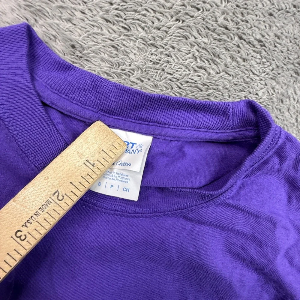 Trader Joe's Crew Employee Work Shirt NWOT Crew Neck Long Sleeve Uni S Purple